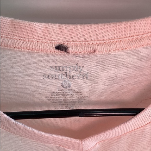 Simply Southern Blessed Mom Pink Retro 70’s Tee Small - Picture 3 of 5